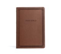 CSB Bibles by H CSB Large Print Thinline Bible, Brown Lea (Rilegato in ecopelle)