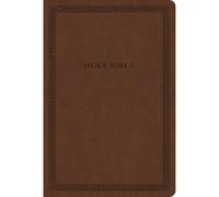 CSB Bibles by H CSB Large Print Thinline Bible, Brown Lea (Rilegato in ecopelle)