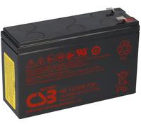 CSB HR1224WF2F1 12V 6Ah AGM Alta Corrente Batteria Al Piombo 24W Nero per Ups /