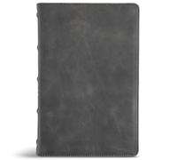 CSB Large Print Personal Size Reference Bible, Optimal Type, Holman Handcrafted Collection, Marbled Slate Premium Calfskin
