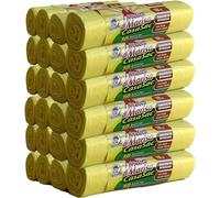 CSC - Sacchetti Spazzatura 110L con Laccetti, 240 Pz, Sacchi Spazzatura Grandi per Raccolta Differenziata Esterno e Interno, Sacchi Spazzatura 70x110 cm Antiforo - Buste Spazzatura 24 Rotoli, Giallo