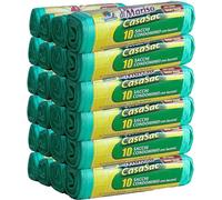 CSC - Sacchetti Spazzatura 110L con Laccetti, 240 Pz, Sacchi Spazzatura Grandi per Raccolta Differenziata Esterno e Interno, Sacchi Spazzatura 70x110 cm Antiforo - Buste Spazzatura 24 Rotoli, Verde