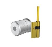CSDASW Tuya Smart Lock TTlock Cilindro for Impronte Digitali for Porta 50-100mm Spessore Supporto Serratura for Casa Intelligente(M521silver,TUYA Version)
