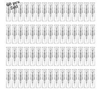 Csdtylh Mini flacone spray da 2 ml, ricaricabile, in vetro, nebulizzatore per profumo, collutorio, per la pulizia, da viaggio, per oli essenziali, profumo, 60 pezzi, 2 ml