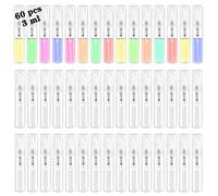 Csdtylh Mini flacone spray in plastica trasparente, contenitori vuoti per campioni, profumo da viaggio a nebbia fine, flacone spray ricaricabile,