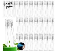 Csdtylh Mini Spray Bottles 70PCS 10ML Bottiglie di profumo in vetro trasparente Refi