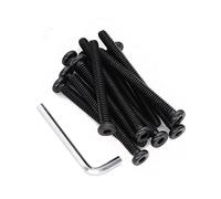 cSeao 12 viti a testa esagonale nere da 1/4-20 x 2-3/4 ", con una chiave esagonale