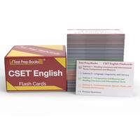 CSET English Study Cards 2025-2026: Test Prep and Practice Questions for the California Subject Examination for Teachers [Full Color Cards]