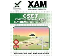 Cset Foundational-Level Mathematics 110, 111 Teacher Certification T (Tascabile)