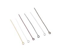 CSFFA 100-200 Pezzi/Lotto 10-70 mm Teste Occhiello Testa Piatta spilli placcati Oro spilli Testa a Sfera for Gioielli reperti creazione Accessori Forniture(Clear_16mm x 200Pcs)
