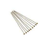 CSFFA 100-200 Pezzi/Lotto 10-70 mm Teste Occhiello Testa Piatta spilli placcati Oro spilli Testa a Sfera for Gioielli reperti creazione Accessori Forniture(Gold_25mm x 200Pcs)