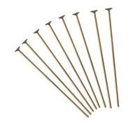 CSFFA 100-200 Pezzi/Lotto 15-70 mm Spilli a Testa Piatta Color Oro/Argento/rodio for la creazione di Accessori for Gioielli Fai da Te(Bronze Color_22mm x 200Pcs)