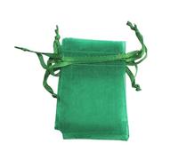 CSFFA 100 pezzi/lotto Sacchetti in organza 5*7 cm, 7*9 cm, 9x12 cm Sacchetti con coulisse for matrimonio natalizio Sacchetti for caramelle Sacchetti regalo for gioielli Confezione espositore(Green_9x1