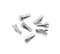 CSFFA 20/50 Pezzi 30/40/45/55/75/100 mm Base for forcina a Coccodrillo in Metallo Piatto con Un Solo Polo for Fermagli for Capelli Fai da Te, Accessori for la creazione di Gioielli(20mm_50Pcs)