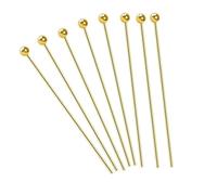 CSFFA 200 Pezzi/Lotto 20 25 mm perni a Testa sferica in Rame Fatti a Mano for la creazione di Gioielli Fai da Te, Accessori, Forniture, 7 Colori(Gold Color_25mm)