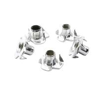 CSFFA 5-50 pezzi M2 M3 M4 M5 M6 M8 M10 M12 1/4-20 acciaio al carbonio zincato quattro griffe punte dado prigioniero da inserire nel legno dado(M5 20PCS)