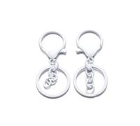 CSFFA 5 Pezzi/Lotto Portachiavi 30 mm Portachiavi Lungo 70 mm moschettone Portachiavi Gancio Portachiavi for la creazione di Gioielli Trovare Fai da Te Portachiavi Accessori(White 04)