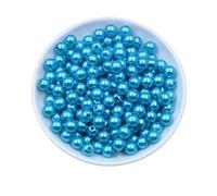 CSFFA 50-1000 Pezzi con Foro ABS Perline di Imitazione Perla 4/6/8/10/12 mm Perline distanziatrici Rotonde in plastica acrilica for la creazione di Gioielli Fai da Te(Blue_3mm x 1000pcs)