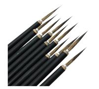 CSFFA 6 pezzi/lotto pennello for calligrafia cinese con testa in rame, gancio, linea fine, pennello for pittura, penna, baffi di donnola, pietra, peli di tasso