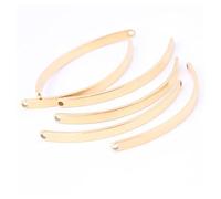 CSFFA Bracciale Fai da Te con Curva della Barra Laterale placcata in Oro da 10 Pezzi for Realizzare Accessori for Gioielli(Gold Plated)