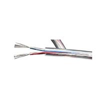 CSFFA Cavo di Alimentazione Trasparente da 1/2/5 m 28/26/24/22/20/18/16AWG Cavo in Rame stagnato Isolante in PVC 2 3 4 5 Core Cavo Luminoso a LED Filo Elettrico(2 Cores,2 Meters_26AWG)