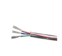 CSFFA Cavo di Alimentazione Trasparente da 1/2/5 m 28/26/24/22/20/18/16AWG Cavo in Rame stagnato Isolante in PVC 2 3 4 5 Core Cavo Luminoso a LED Filo Elettrico(3 Cores,1 Meter_28AWG)
