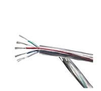 CSFFA Cavo di Alimentazione Trasparente da 1/2/5 m 28/26/24/22/20/18/16AWG Cavo in Rame stagnato Isolante in PVC 2 3 4 5 Core Cavo Luminoso a LED Filo Elettrico(5 Cores,1 Meter_28AWG)