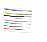 CSFFA Cavo elettronico LED Fai da Te 2M/5M UL3239 in Silicone, Rame stagnato, 32 30 28 26 24 22 20 18 16 14 12 10 8 AWG 3KV(Yellow,5 Meters,22AWG)