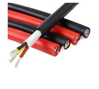 CSFFA Cavo in Gomma siliconica Morbida da 1~10 m, Dimensioni 0,3 0,5 0,75 1 1,5 2,5 4 6 mm, Filo di Rame Flessibile Isolato ad Alta Temperatura con 2 3 4 6 conduttori(Black 1mm,10 Meters_3 CORES)