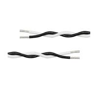 CSFFA Cavo Resistente al Calore AFS200 FEP Intrecciato 26 24 22 20 18 17 15 13AWG 2 Pin Cavo in Rame for segnali elettronici ad Alta Temperatura da 1~10 m(Black White,2 Meters_22AWG (0.35MM2))