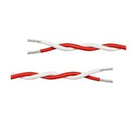 CSFFA Cavo Resistente al Calore AFS200 FEP Intrecciato 26 24 22 20 18 17 15 13AWG 2 Pin Cavo in Rame for segnali elettronici ad Alta Temperatura da 1~10 m(Red White,1 Meter_20AWG (0.5MM2))