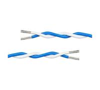 CSFFA Cavo Resistente al Calore AFS200 FEP Intrecciato 26 24 22 20 18 17 15 13AWG 2 Pin Cavo in Rame for segnali elettronici ad Alta Temperatura da 1~10 m(Blue White,2 Meters_13WG (2.5MM2))