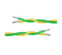 CSFFA Cavo Resistente al Calore AFS200 FEP Intrecciato 26 24 22 20 18 17 15 13AWG 2 Pin Cavo in Rame for segnali elettronici ad Alta Temperatura da 1~10 m(Yellow Green,2 Meters_26AWG (0.12MM2))