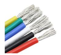 CSFFA Cavo Resistente al Calore da 1 m 11 10 8 7 6 4 3 2 1 0 00 000 AWG Cavo Flessibile in Rame ad Alta Temperatura Filo in Silicone Ultra Morbido(Green,1 Meter_11AWG)