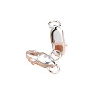 CSFFA Chiusure a moschettone for Gioielli in Argento Sterling 925 for collane e bracciali con Apertura a 2 Anelli di congiunzione, Accessori for Gioielli, 2 Pezzi(10mm 2pcs)
