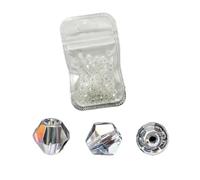 CSFFA Commercio all'ingrosso 1000 pezzi Big Bag Colorate 4 mm Perline di Cristallo Bicono Perline di Vetro Perline Distanziali Sciolte Braccialetto Gioielli Accessori for la Creazione(Clear ab_4mm 100