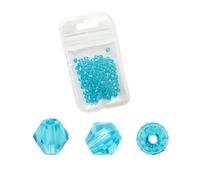 CSFFA Commercio all'ingrosso 1000 pezzi Big Bag Colorate 4 mm Perline di Cristallo Bicono Perline di Vetro Perline Distanziali Sciolte Braccialetto Gioielli Accessori for la Creazione(Sapphire_4mm 100