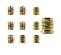 CSFFA Dadi for mobili M4 M5 M6 M8 M10 in lega di zinco con inserto esagonale, tipo T, for lavorazione del legno, dadi for tavolo, scrivania, sedia, letto(Zinc Iron (10Pcs),M8x15mm)