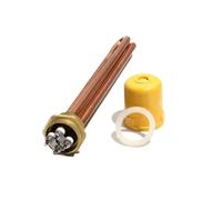 CSFFA Elemento riscaldante elettrico interamente in rame G1 220V/380V 3KW/6KW/9KW/12KW Tubo for serbatoio riscaldato a energia solare 2U 300MM(No accesory,380V,3KW 200mmL)