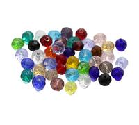 CSFFA Grande Offerta di Perline Rotonde di Cristallo da 6-8 mm, ciondoli Colorati, Perline di Vetro sfuse for la creazione di Gioielli, collane, bracciali e Accessori.(Mixed Color_6mm-100pcs)