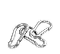 CSFFA Moschettone a molla in acciaio inossidabile 304 con chiusura a scatto rapido, anello di bloccaggio, moschettone, gancio di fissaggio a catena M4 M5 M6 M7 M8 M9 M10 M11 M12(M6x60mm-(2Pcs))