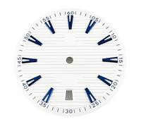 CSFFA NH35 Sterile 33,5 mm Ome quadrante dell'orologio Nero/Bianco/Blu 6 in Punto Data Finestra Movimento Automatico Luminoso Accessori for Orologi Parti(White)
