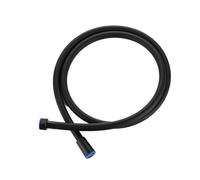 CSFFA Nuovo tubo flessibile for doccia liscio ad alta pressione in PVC da 1,5 m, soffione doccia portatile, impianto idraulico flessibile, anti avvolgimento, G1/2, interfaccia universale(Black)