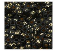 CSFFA Perline Miste in Acrilico, quadrate, sciolte, con Lettere dell'alfabeto, for la creazione di Gioielli, Fai da Te, Fatti a Mano, for bracciali e collane, 6 * 6 mm(B06410,200Pcs)