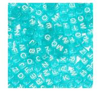 CSFFA Perline Miste in Acrilico, quadrate, sciolte, con Lettere dell'alfabeto, for la creazione di Gioielli, Fai da Te, Fatti a Mano, for bracciali e collane, 6 * 6 mm(B08066,200Pcs)