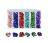 CSFFA Riempitivo in vetro e metallo frantumato da 20/50 g, for decorazioni da tavolo fai da te, for torte, frutta, sottobicchieri, cristallo decorativo for stampi in resina epossidica.(Set 16_M-20Gram