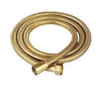 CSFFA Tubo flessibile for doccia nero, raccordo for bagno, tubo morbido in acciaio inox, tubo dell'acqua da 1,5/2/3 metri, cromato, oro, grigio(Gold,2.0M)