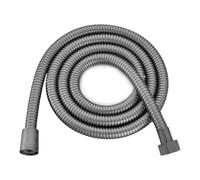 CSFFA Tubo flessibile for doccia nero, raccordo for bagno, tubo morbido in acciaio inox, tubo dell'acqua da 1,5/2/3 metri, cromato, oro, grigio(Gray,2.0M)