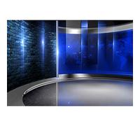 CSFOTO - Fondale da studio per notizie, 2,4 x 1,8 m, per la fotografia, concerti, interviste, previsioni meteo, programma di decorazione per interni, per adulti, ritratti