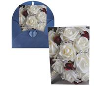 CSGJMYGS Biglietti di auguri con rose e fiori, biglietti di ringraziamento con buste, 10 x 15 cm, design minimalista, note di ringraziamento per tutte le occasioni, compleanno, ringraziamento